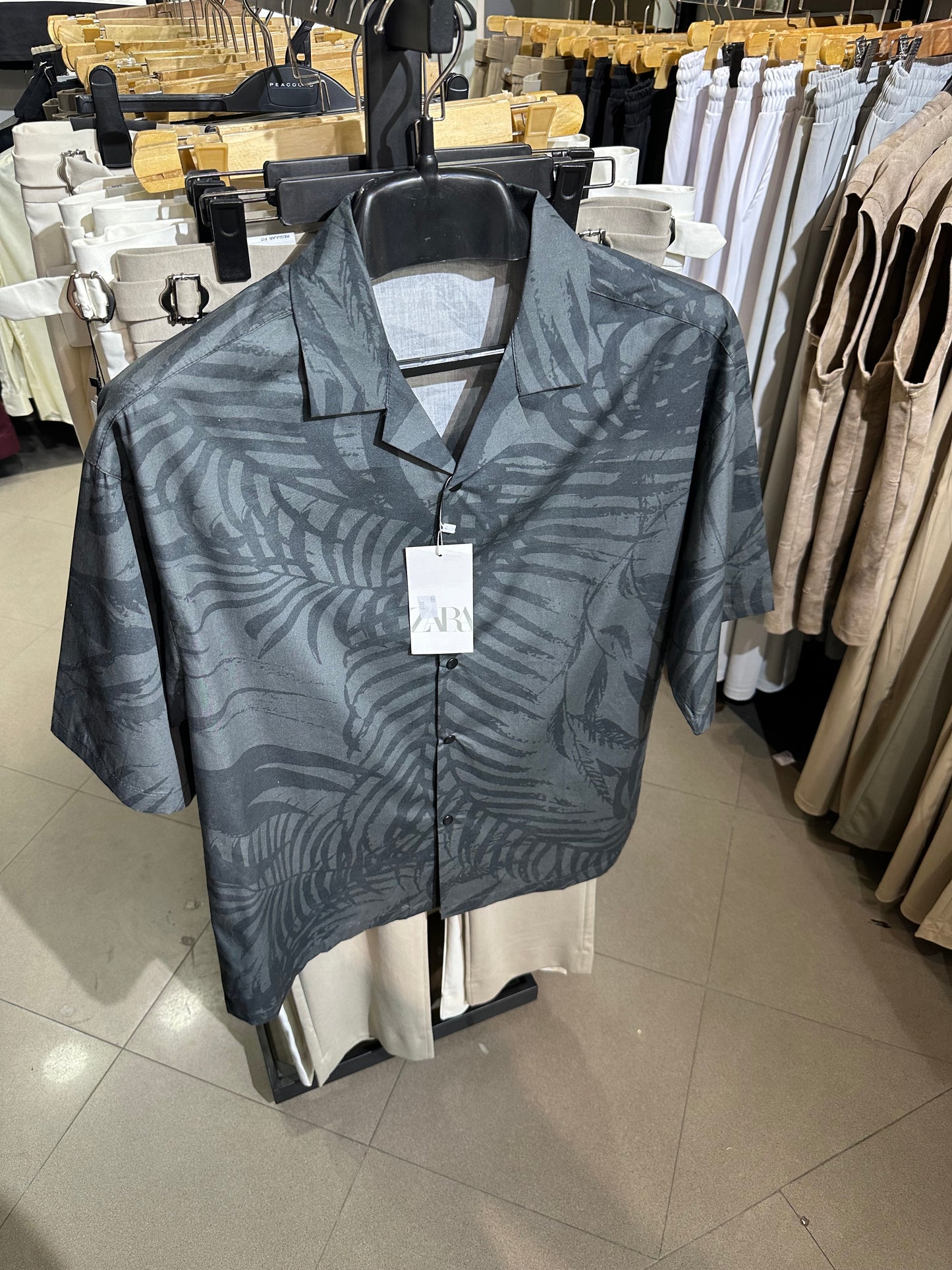 Midnight Palm Print Shirt