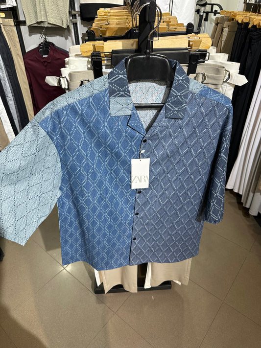 Dual Tone Blue Resort Shirt