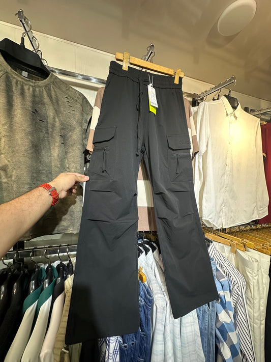 Black baggy fit cargo Trouser