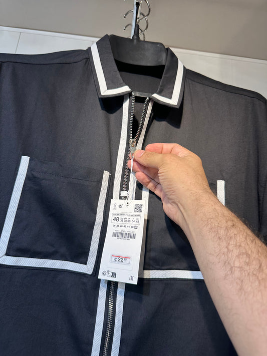 Black zipper shirt