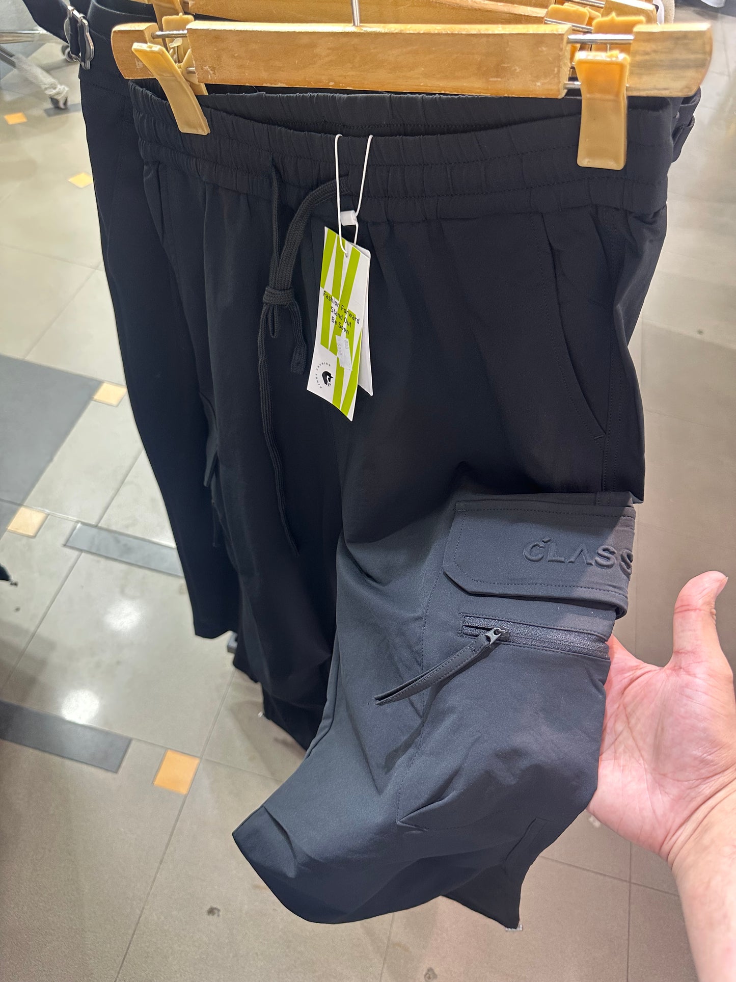 Black baggy fit cargo Trouser