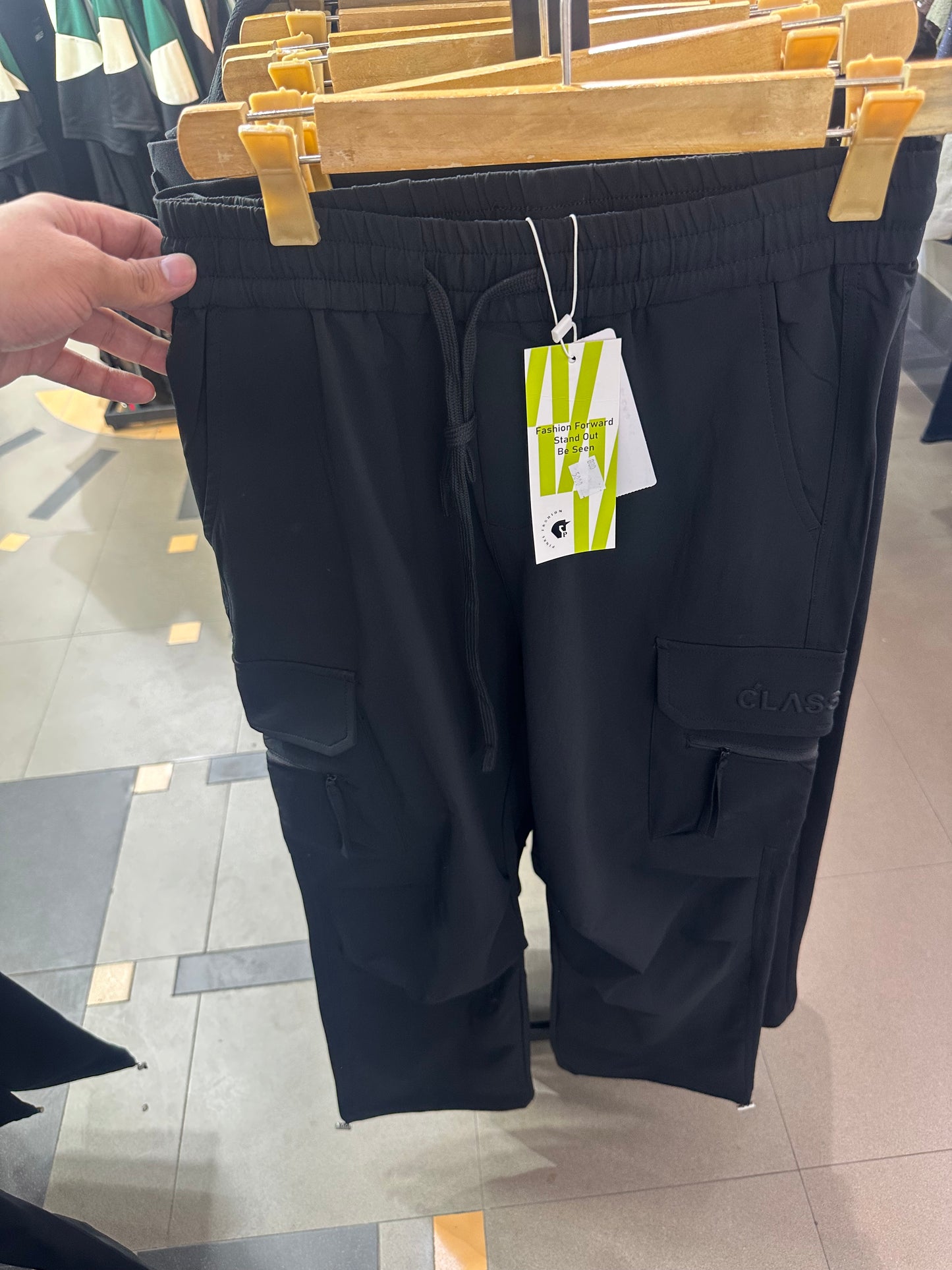 Black baggy fit cargo Trouser