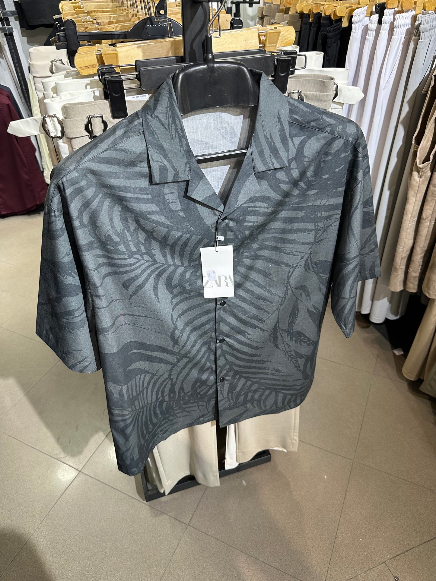 Midnight Palm Print Shirt