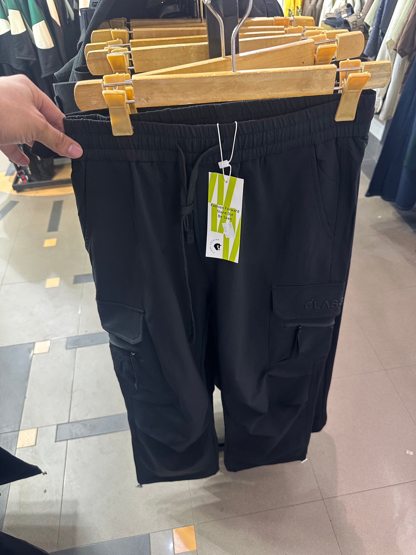 Black baggy fit cargo Trouser