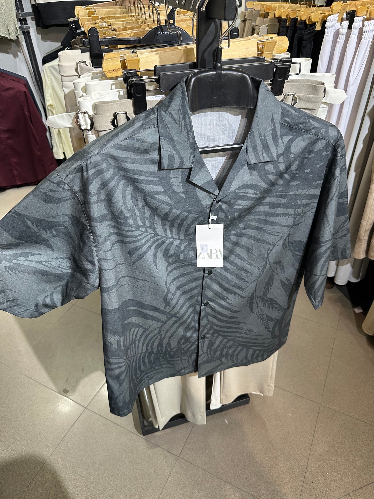 Midnight Palm Print Shirt